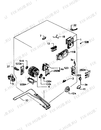 Взрыв-схема посудомоечной машины Zanussi IT4518 - Схема узла Electrical equipment